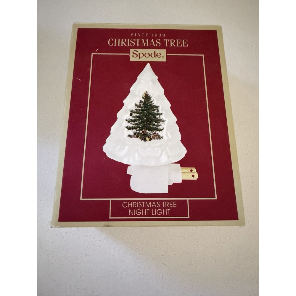 Spode Christmas Tree Night Light- 4 inches tall- Brand New In Original Box!